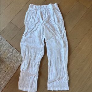 Women's White Linen Pants